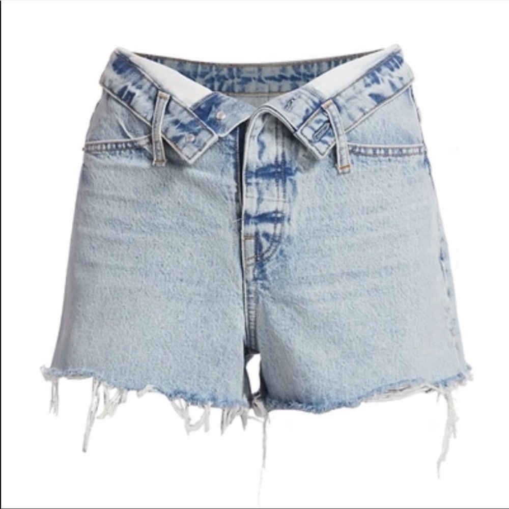 Alexander Wang Bite Flip High-Waist Denim Shorts